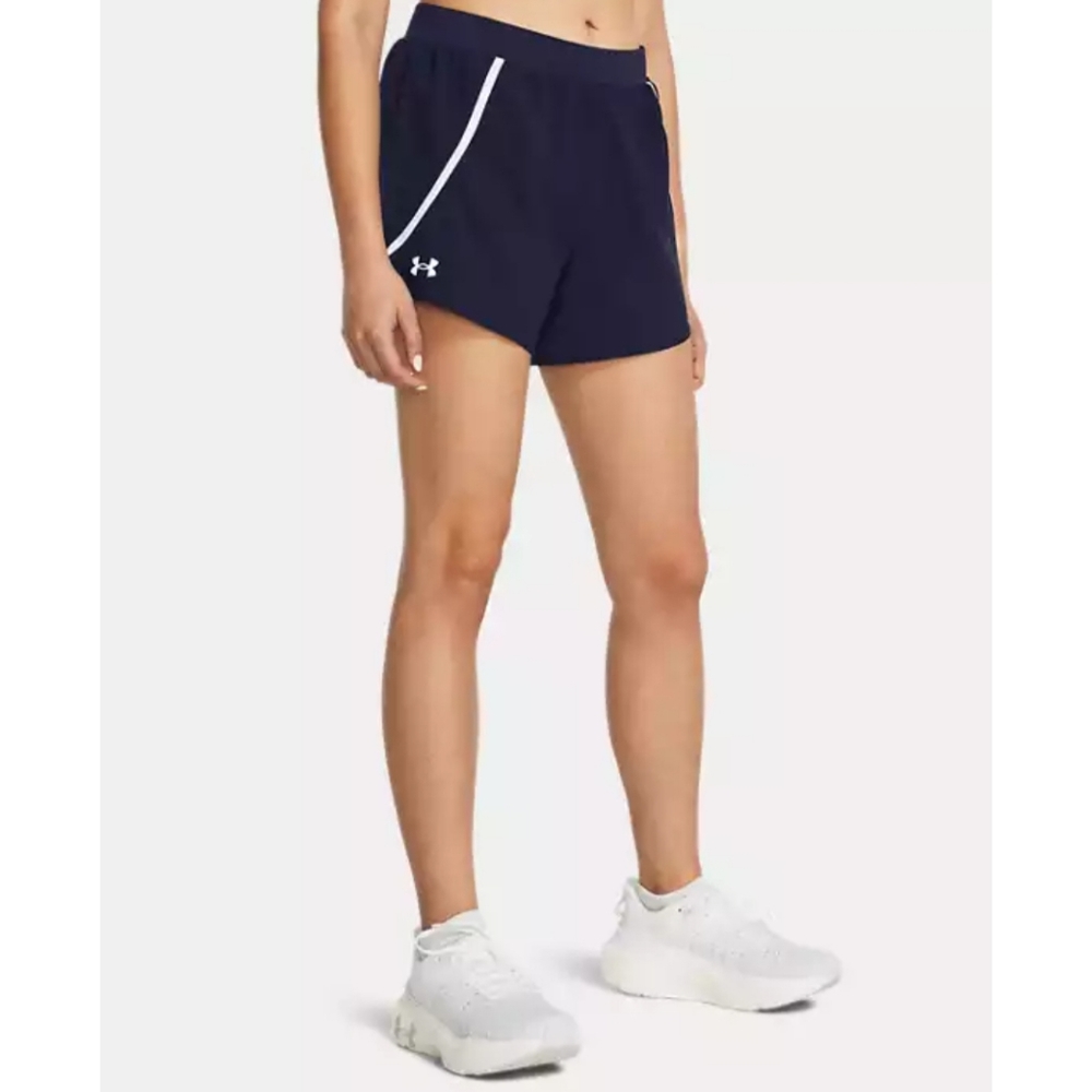 Under armour womens shorts size M with lining shorts and waist tie navy blue
